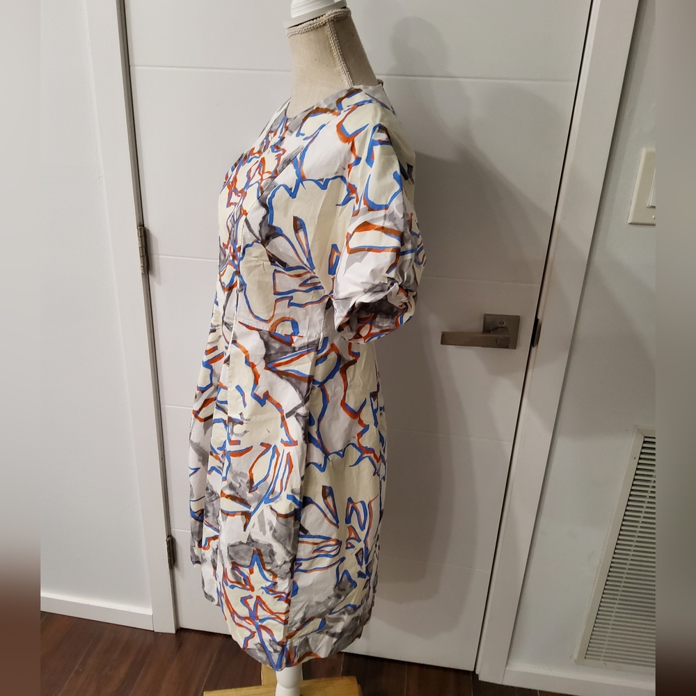 COS Printed Draped Sleeve Mini Dress Size 8 - Picture 5 of 15